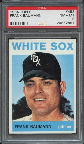 1964 TOPPS 453 FRANK BAUMANN PSA NM-MT 8