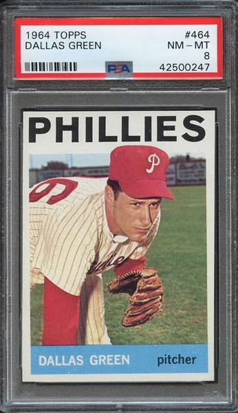 1964 TOPPS 464 DALLAS GREEN PSA NM-MT 8
