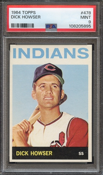 1964 TOPPS 478 DICK HOWSER PSA MINT 9
