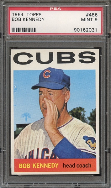 1964 TOPPS 486 BOB KENNEDY PSA MINT 9