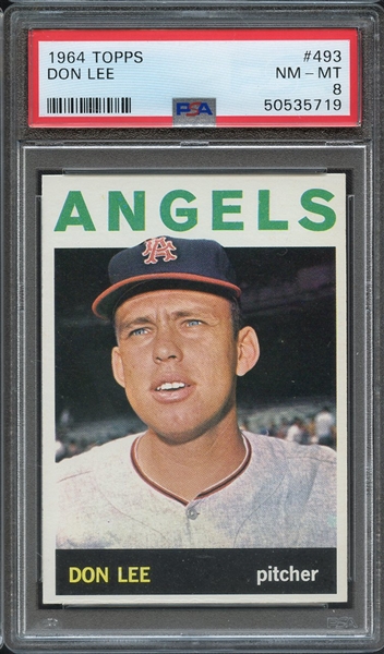 1964 TOPPS 493 DON LEE PSA NM-MT 8