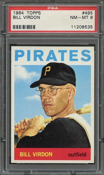 1964 TOPPS 495 BILL VIRDON PSA NM-MT 8