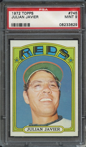 1972 TOPPS 745 JULIAN JAVIER PSA MINT 9