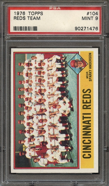 1976 TOPPS 104 REDS TEAM PSA MINT 9