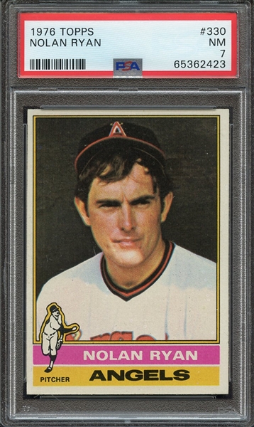 1976 TOPPS 330 NOLAN RYAN PSA NM 7