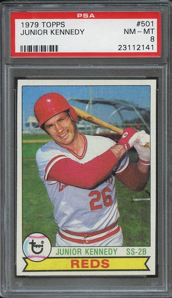 1979 TOPPS 501 JUNIOR KENNEDY PSA NM-MT 8