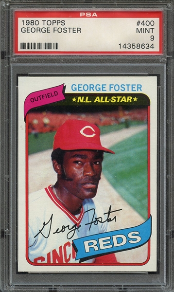 1980 TOPPS 400 GEORGE FOSTER PSA MINT 9
