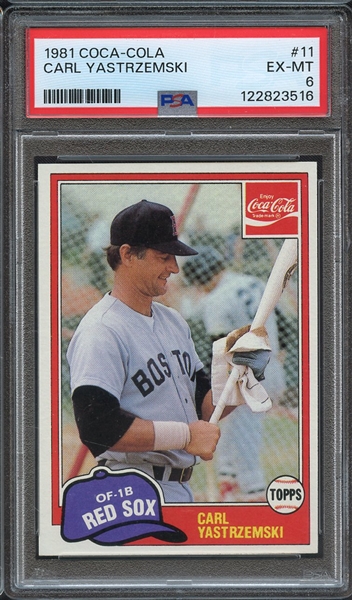 1981 COCA-COLA 11 CARL YASTRZEMSKI PSA EX-MT 6