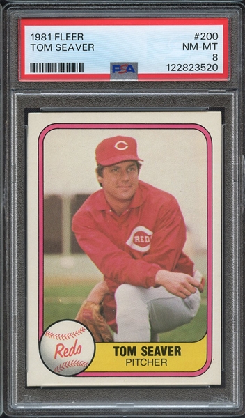 1981 FLEER 200 TOM SEAVER PSA NM-MT 8