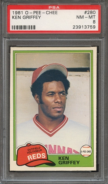 1981 O-PEE-CHEE 280 KEN GRIFFEY PSA NM-MT 8