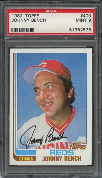 1982 TOPPS 400 JOHNNY BENCH PSA MINT 9
