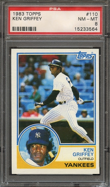 1983 TOPPS 110 KEN GRIFFEY PSA NM-MT 8