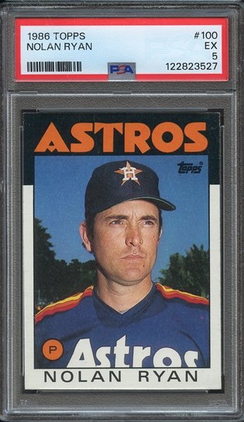 1986 TOPPS 100 NOLAN RYAN PSA EX 5