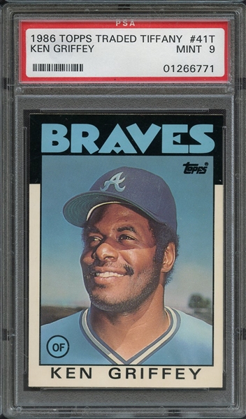 1986 TOPPS TRADED TIFFANY 41T KEN GRIFFEY TIFFANY PSA MINT 9
