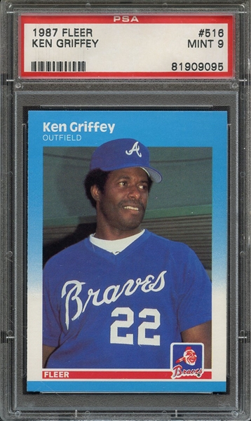 1987 FLEER 516 KEN GRIFFEY PSA MINT 9
