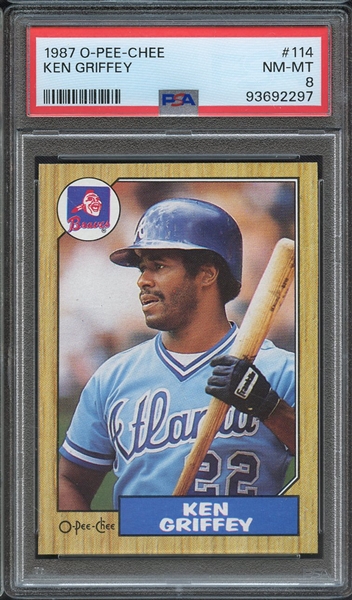 1987 O-PEE-CHEE 114 KEN GRIFFEY PSA NM-MT 8