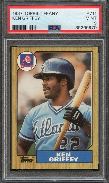 1987 TOPPS TIFFANY 711 KEN GRIFFEY PSA MINT 9