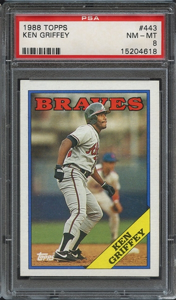 1988 TOPPS 443 KEN GRIFFEY PSA NM-MT 8