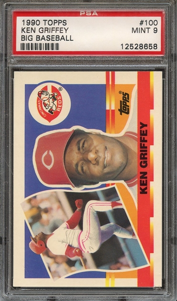 1990 TOPPS BIG BASEBALL 100 KEN GRIFFEY BIG BASEBALL PSA MINT 9