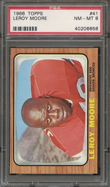 1966 TOPPS 41 LEROY MOORE PSA NM-MT 8