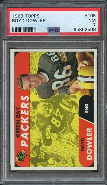 1968 TOPPS 105 BOYD DOWLER PSA NM 7