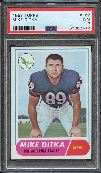 1968 TOPPS 162 MIKE DITKA PSA NM 7