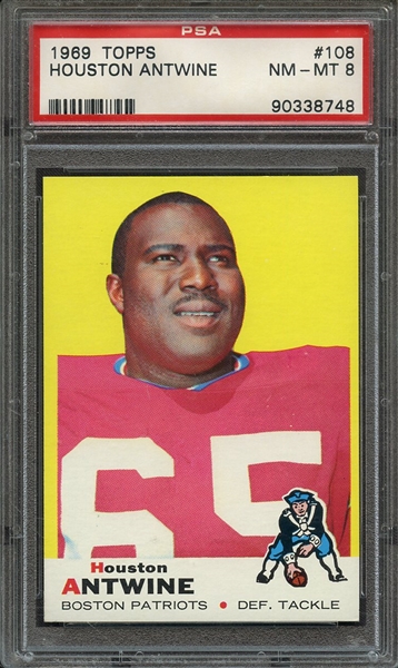 1969 TOPPS 108 HOUSTON ANTWINE PSA NM-MT 8