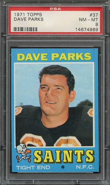 1971 TOPPS 37 DAVE PARKS PSA NM-MT 8