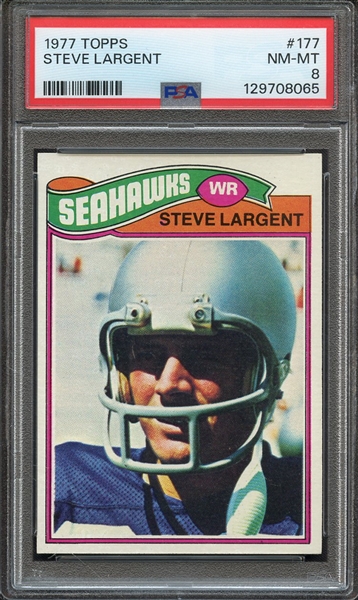 1977 TOPPS 177 STEVE LARGENT PSA NM-MT 8
