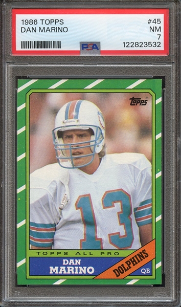 1986 TOPPS 45 DAN MARINO PSA NM 7