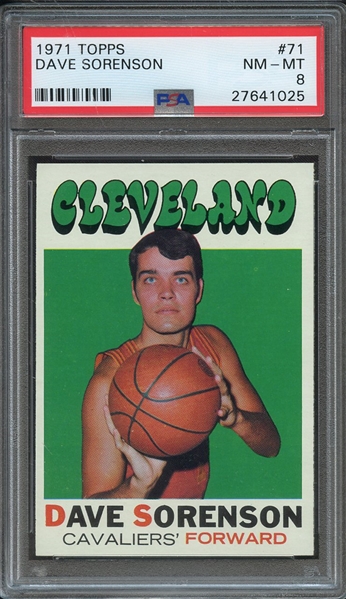 1971 TOPPS 71 DAVE SORENSON PSA NM-MT 8