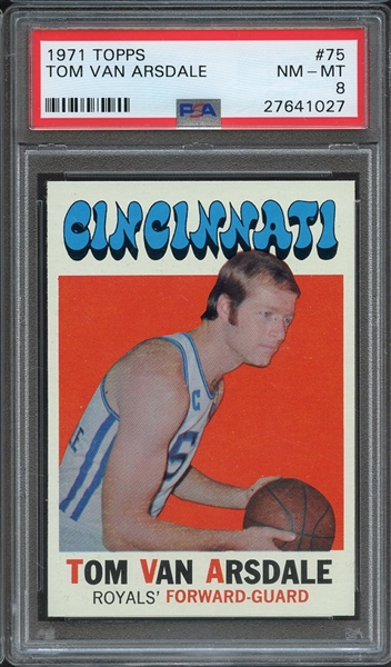 1971 TOPPS 75 TOM VAN ARSDALE PSA NM-MT 8