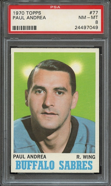 1970 TOPPS 77 PAUL ANDREA PSA NM-MT 8