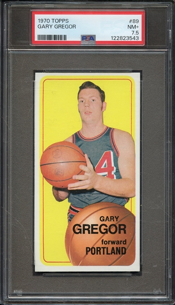 1970 TOPPS 89 GARY GREGOR PSA NM+ 7.5