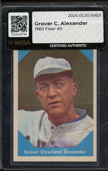 1960 FLEER 5 GROVER CLEVELAND ALEXANDER MBA
