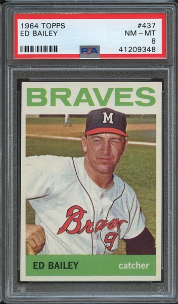 1964 TOPPS 437 ED BAILEY PSA NM-MT 8