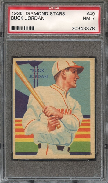 1935 DIAMOND STARS 49 BUCK JORDAN PSA NM 7