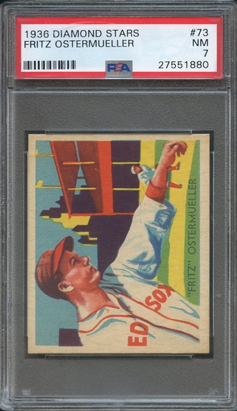 1936 DIAMOND STARS 73 FRITZ OSTERMUELLER PSA NM 7