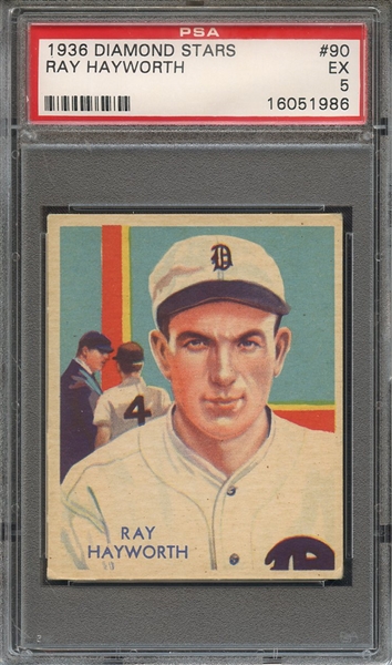 1936 DIAMOND STARS 90 RAY HAYWORTH PSA EX 5