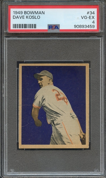 1949 BOWMAN 34 DAVE KOSLO PSA VG-EX 4