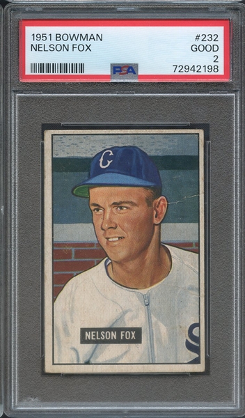 1951 BOWMAN 232 NELSON FOX PSA GOOD 2