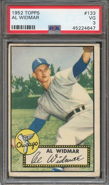 1952 TOPPS 133 AL WIDMAR PSA VG 3
