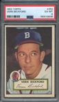 1952 TOPPS 252 VERN BICKFORD PSA EX-MT 6