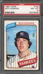1980 TOPPS 140 RICH GOSSAGE PSA NM-MT 8