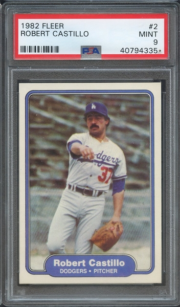 1982 FLEER 2 ROBERT CASTILLO PSA MINT 9