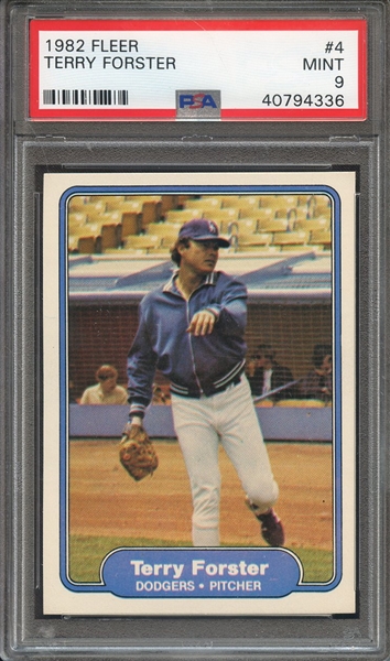 1982 FLEER 4 TERRY FORSTER PSA MINT 9