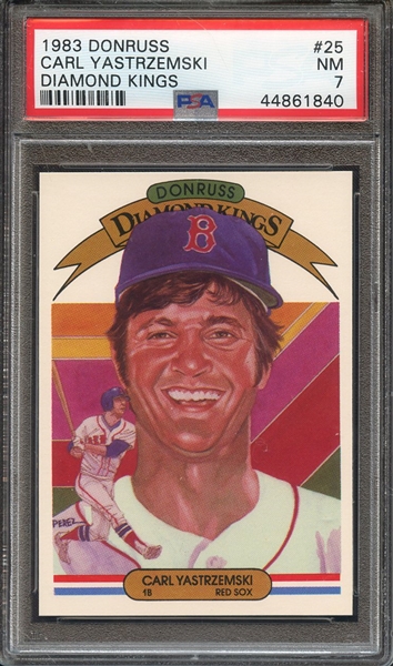 1983 DONRUSS 25 CARL YASTRZEMSKI DIAMOND KINGS PSA NM 7