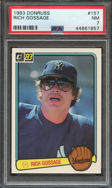 1983 DONRUSS 157 RICH GOSSAGE PSA NM 7
