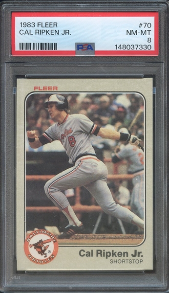 1983 FLEER 70 CAL RIPKEN JR. PSA NM-MT 8