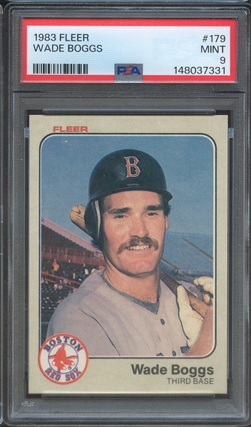 1983 FLEER 179 WADE BOGGS PSA MINT 9